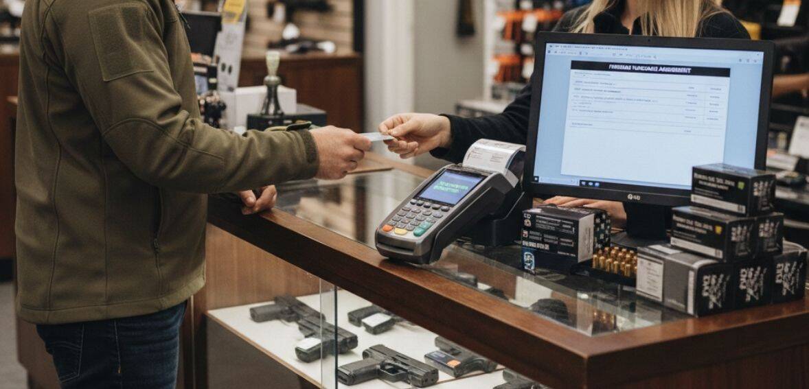 Payment processing gun store
