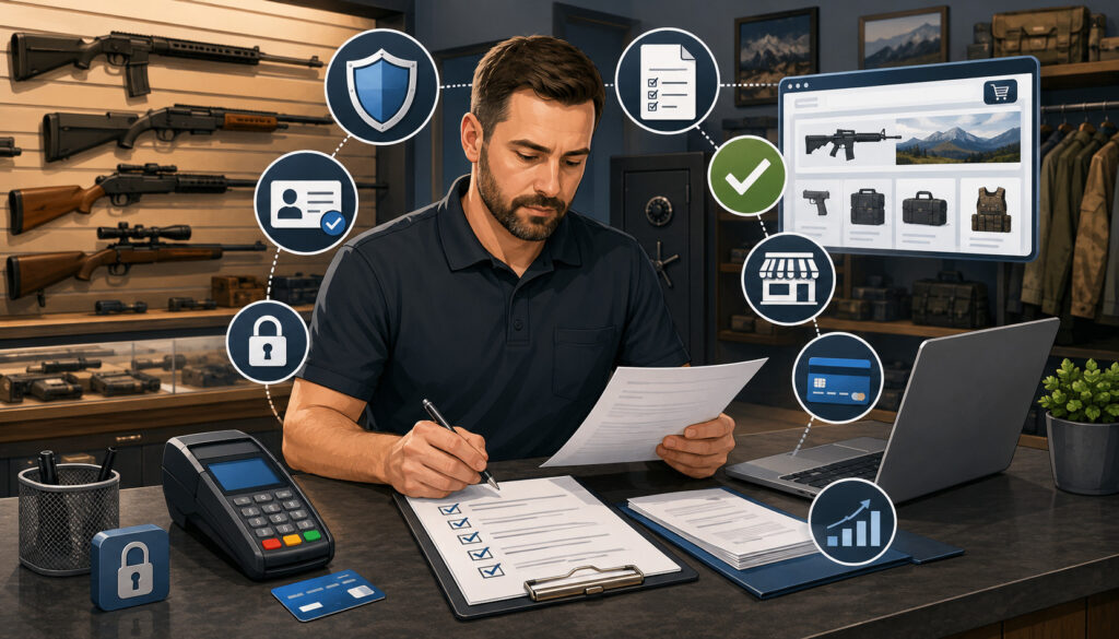 Firearms merchant account application preparation