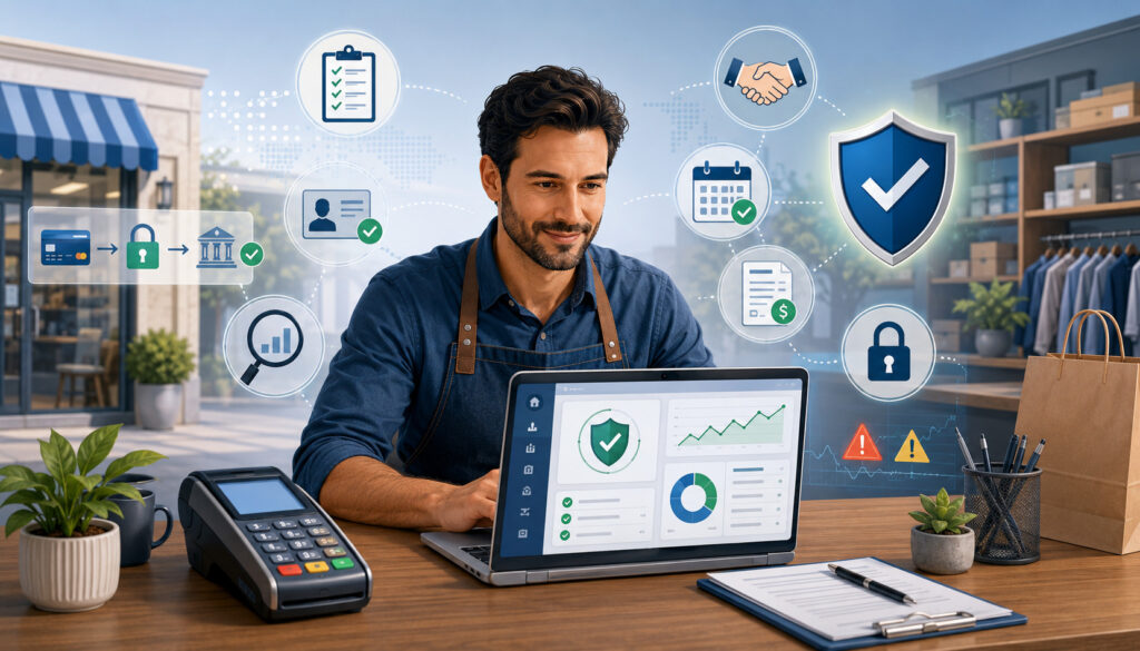 Merchant account shutdown prevention and compliance monitoring