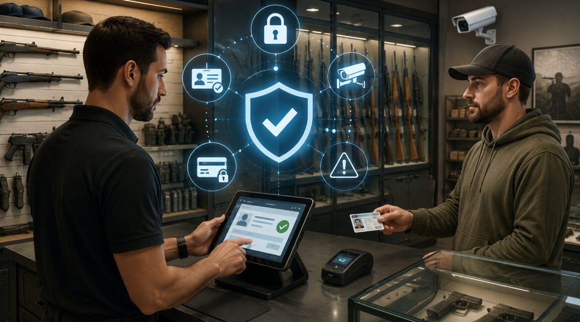 Fraud prevention at a secure gun store checkout