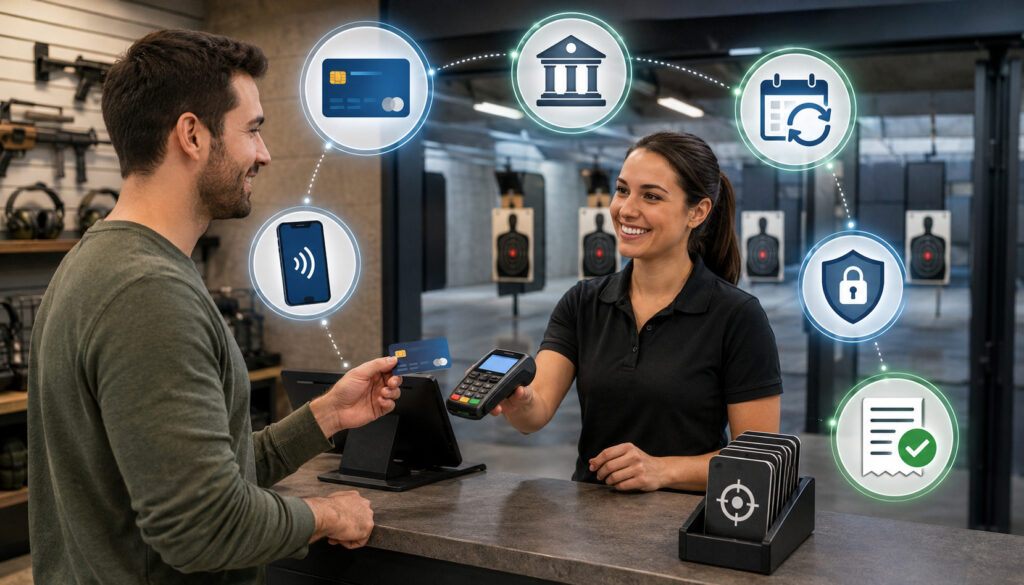 Gun range membership payment methods