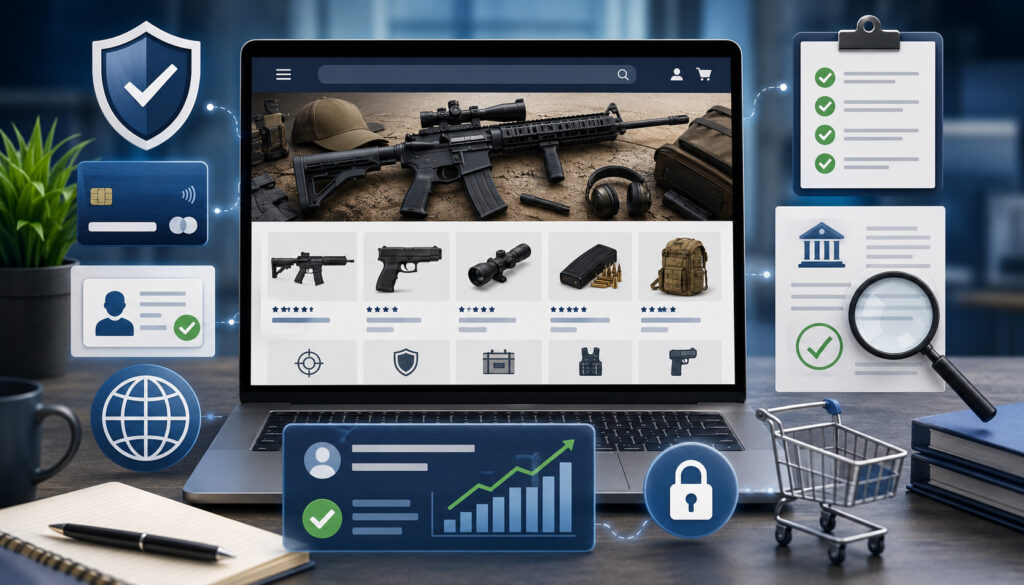 Firearms merchant account website underwriting requirements